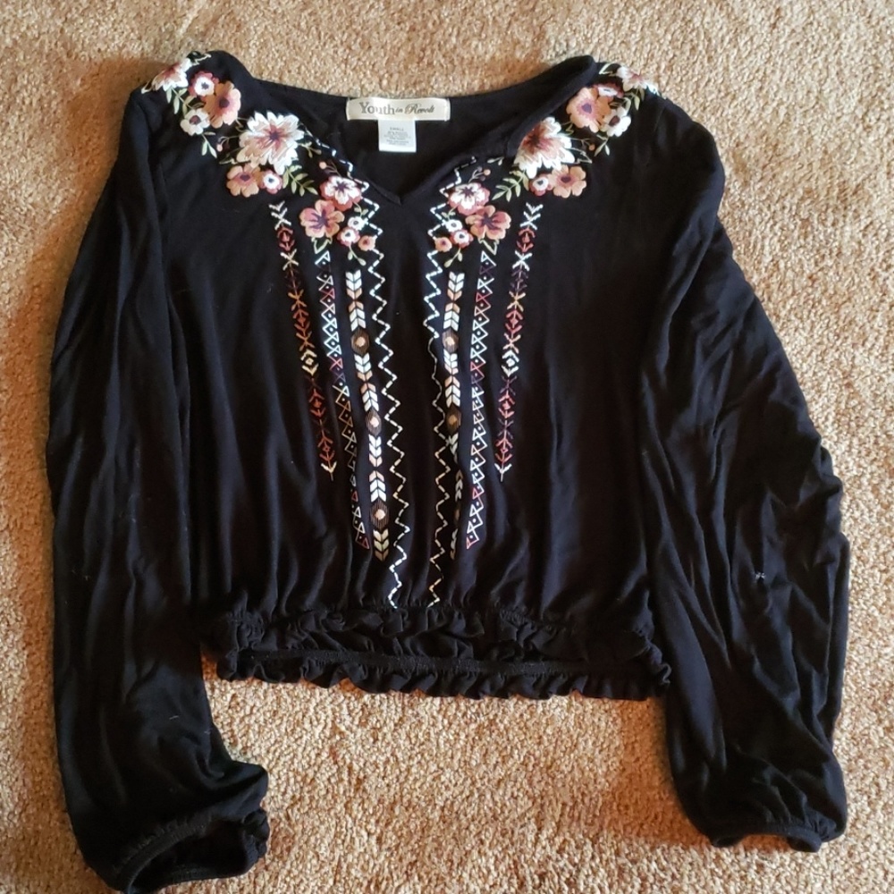 Youth in Revolt long sleeve crop